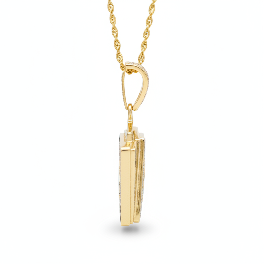 Diamond Royal Flush Pendant in 10K Yellow Gold