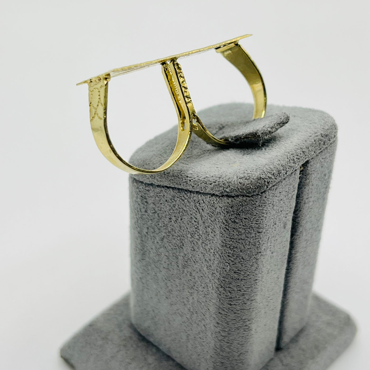 10K Yellow Gold Lil Two Finger $100 Bill Ring (Kids Size)