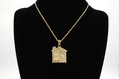 10K Real Gold Stylish Trap house Charm