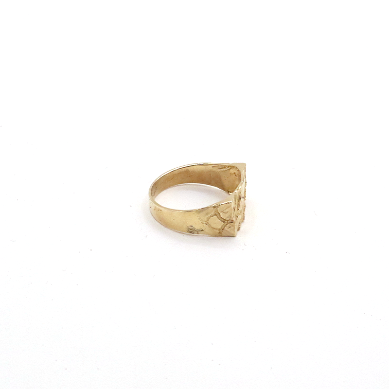 10K Solid Yellow Gold Nugget Ring