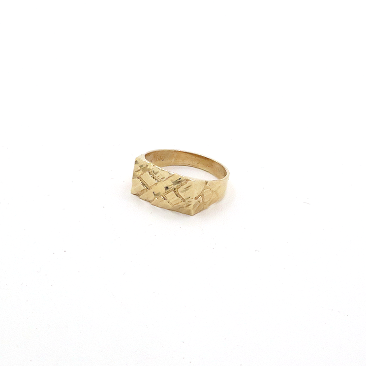 10K Solid Yellow Gold Nugget Ring