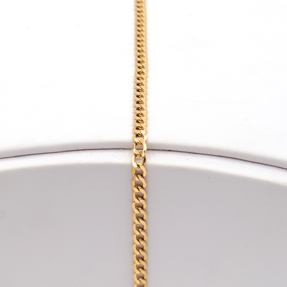 Stf Chain 3.5MM Elegant Fat Cuban Chain Necklace Real 10K Yellow Gold - STF DIAM ...