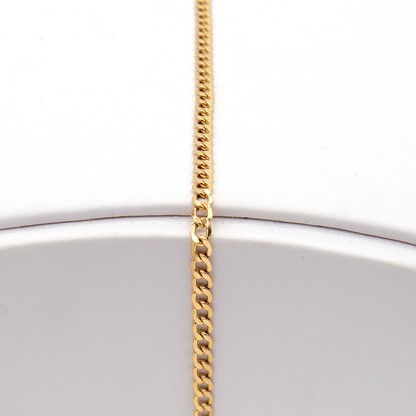 3.5MM Elegant Fat Cuban Chain Necklace Real 10K Yellow Gold - STF DIAMONDS