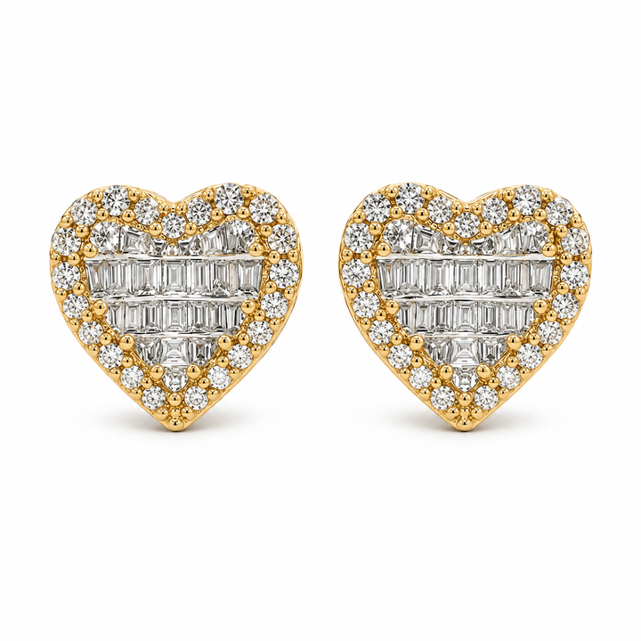 10K Gold Diamond ForeverFlame Earrings (Med.) — 10K real gold jewelry from STF Diamonds, Los Angeles