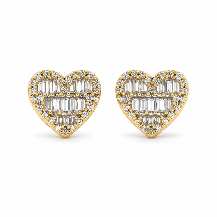 10K Gold Diamond ForeverFlame Earrings (S) — 10K real gold jewelry from STF Diamonds, Los Angeles