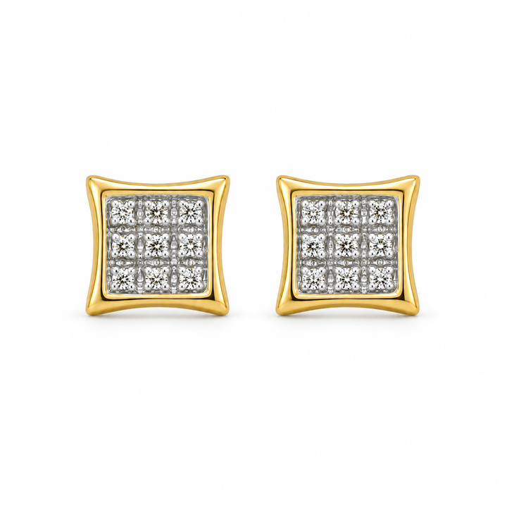 10K Gold Mini Diamond Kite Earrings 5mm — 10K real gold jewelry from STF Diamonds, Los Angeles