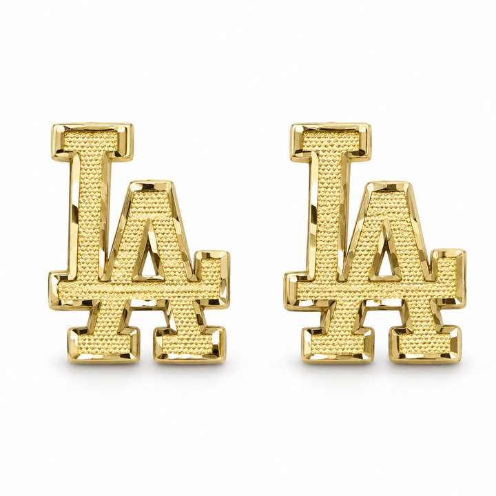 10K Solid Yellow Gold LA Classic Earrings