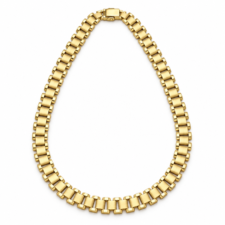 10K Solid Yellow Gold Presidential Link Chain - front view