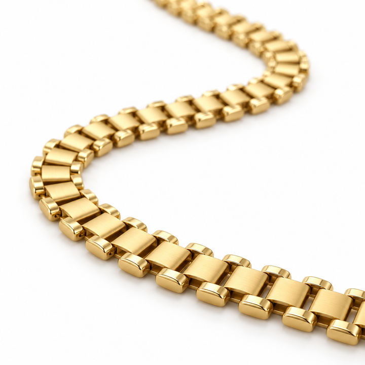10K Solid Yellow Gold Presidential Link Chain - front view