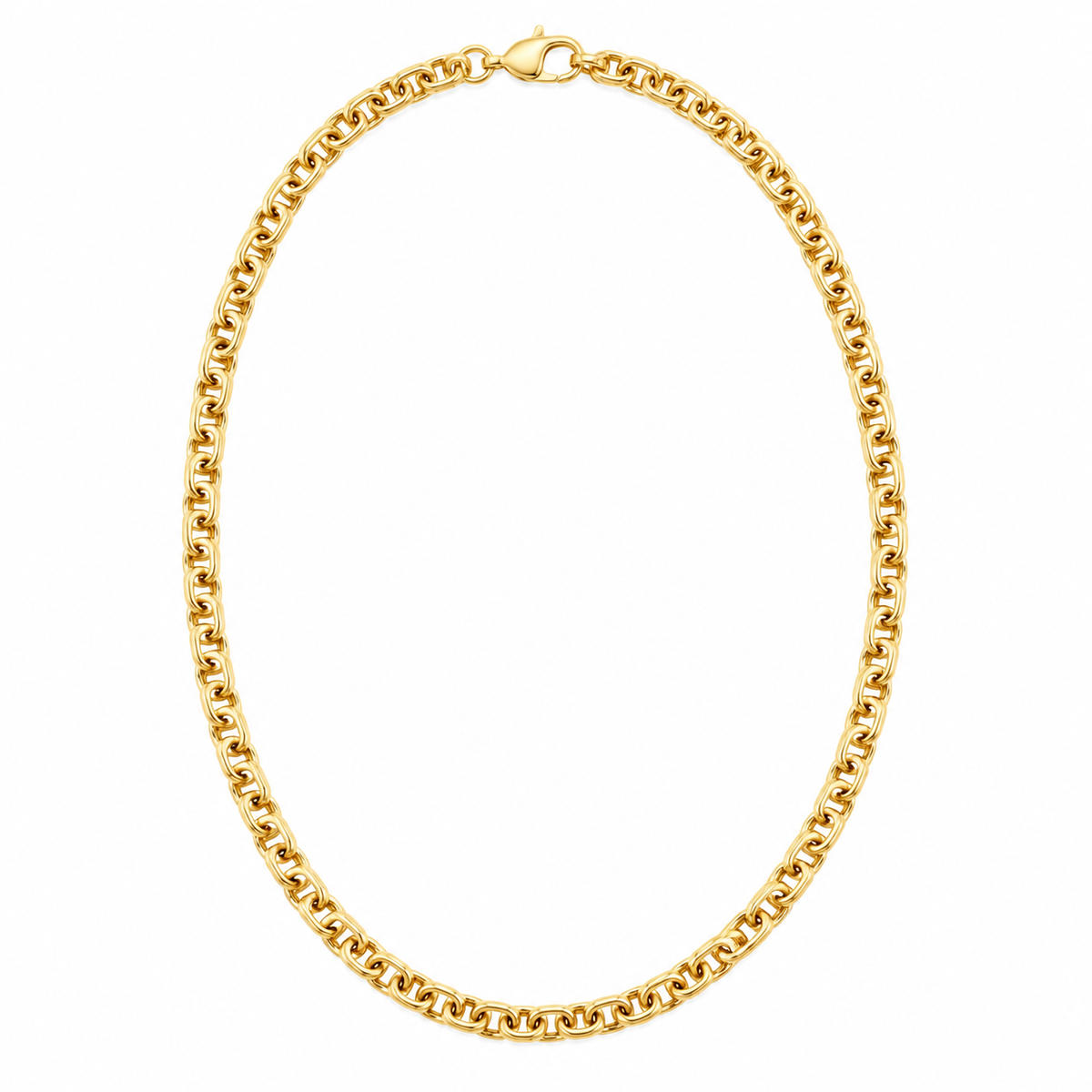 10K Yellow Gold 2mm Mariner Chain 16-26" - front view