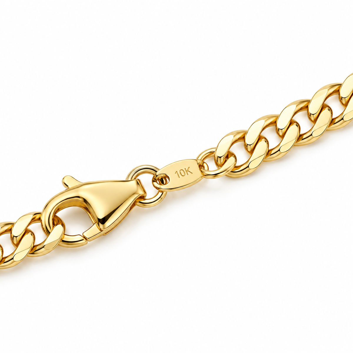 10K Yellow Gold 4.5mm Monaco Chain 16-26" - back view