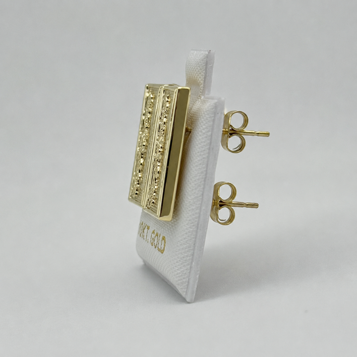 10K Yellow Gold Classic Last Supper Earrings (M) - front view
