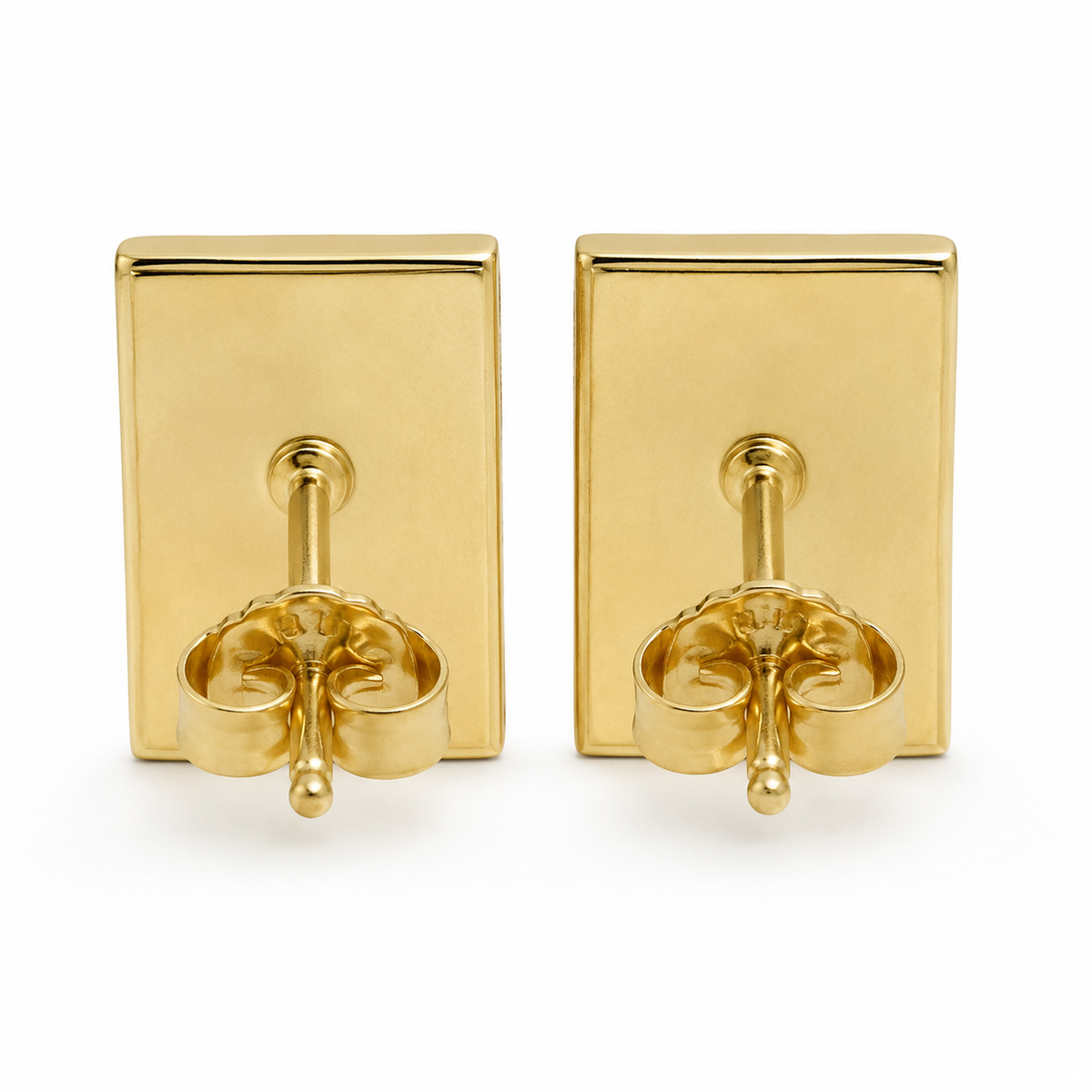 10K Yellow Gold Classic Last Supper Earrings (S) - back view