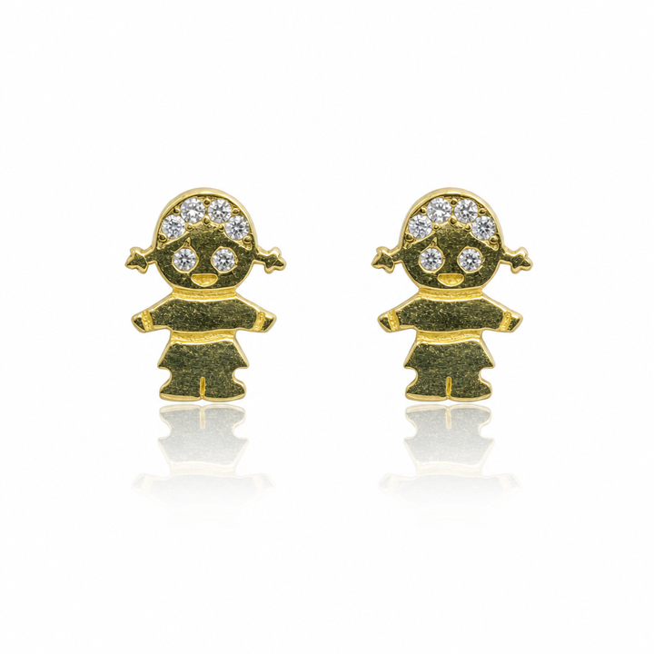 10K Gold Kiddie Earrings — 10K real gold jewelry from STF Diamonds, Los Angeles