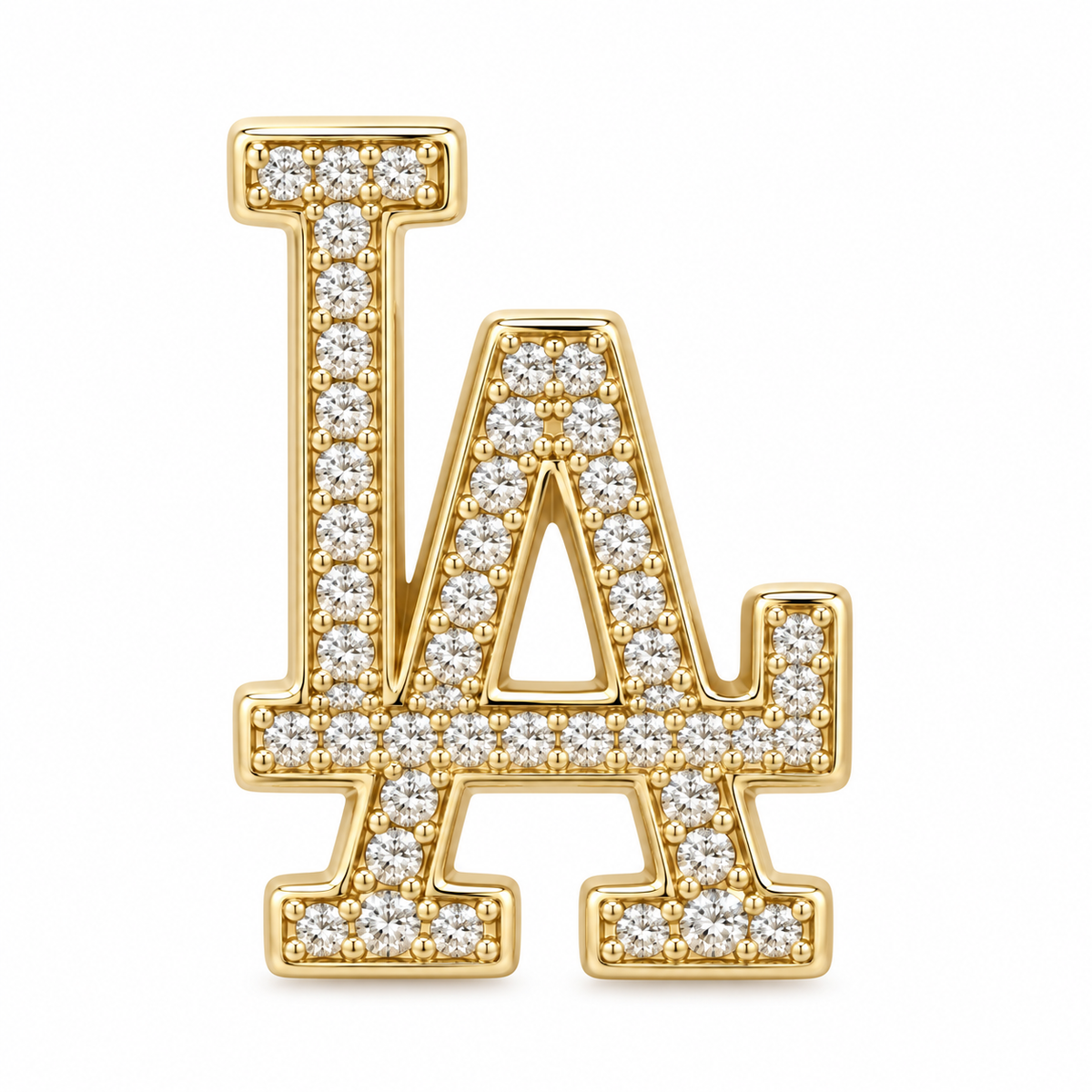 10K Yellow Gold LA Earrings - macro detail