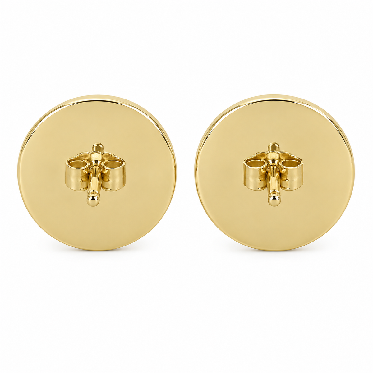 10K Yellow Gold Last Supper Earrings - back view
