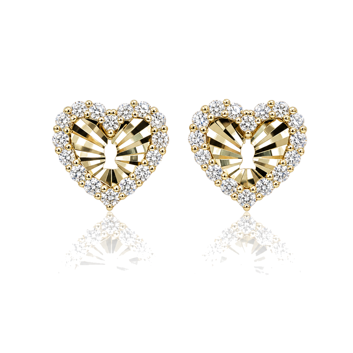 10K Gold Lock key Earrings (Screwback) — 10K real gold jewelry from STF Diamonds, Los Angeles