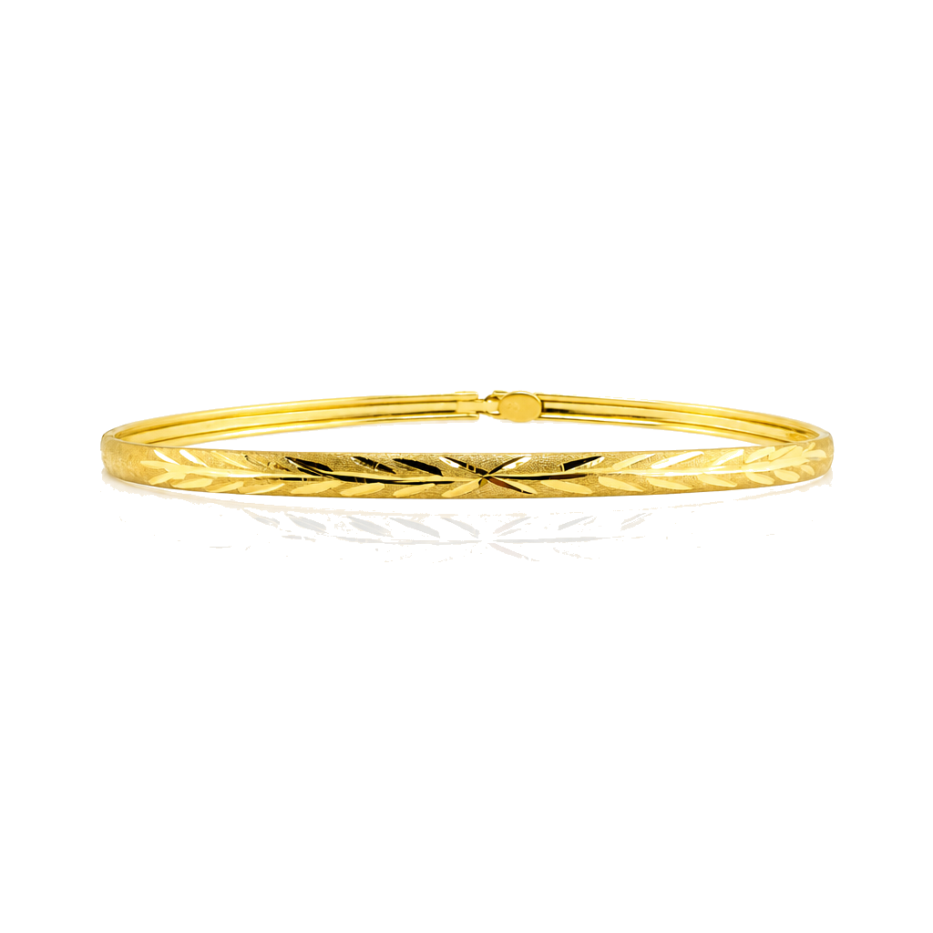 10K Butter Gold Bangle Bracelet — 10K real gold jewelry from STF Diamonds, Los Angeles