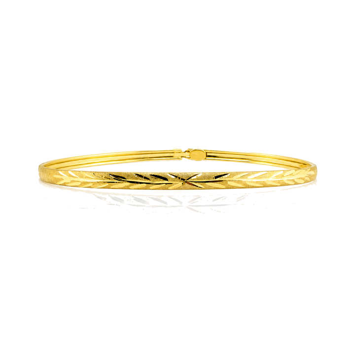 10K Butter Gold Bangle Bracelet — 10K real gold jewelry from STF Diamonds, Los Angeles