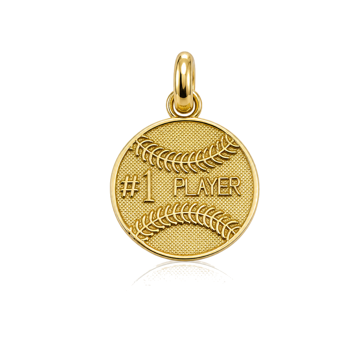10K Gold #1 Player Charm — 10K real gold jewelry from STF Diamonds, Los Angeles