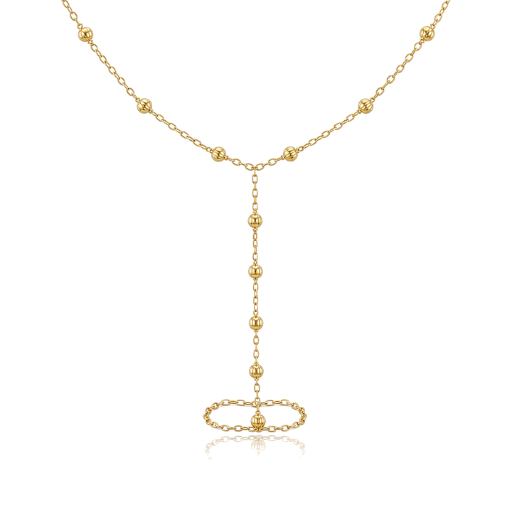 10K Gold 10K Mirror Ball Hand Chain — 10K real gold jewelry from STF Diamonds, Los Angeles