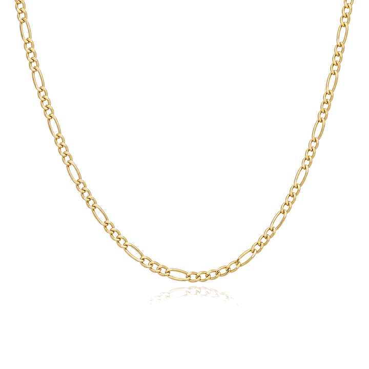 10K Gold 2mm Diamond-Cut Figaro Chain — 10K real gold jewelry from STF Diamonds, Los Angeles