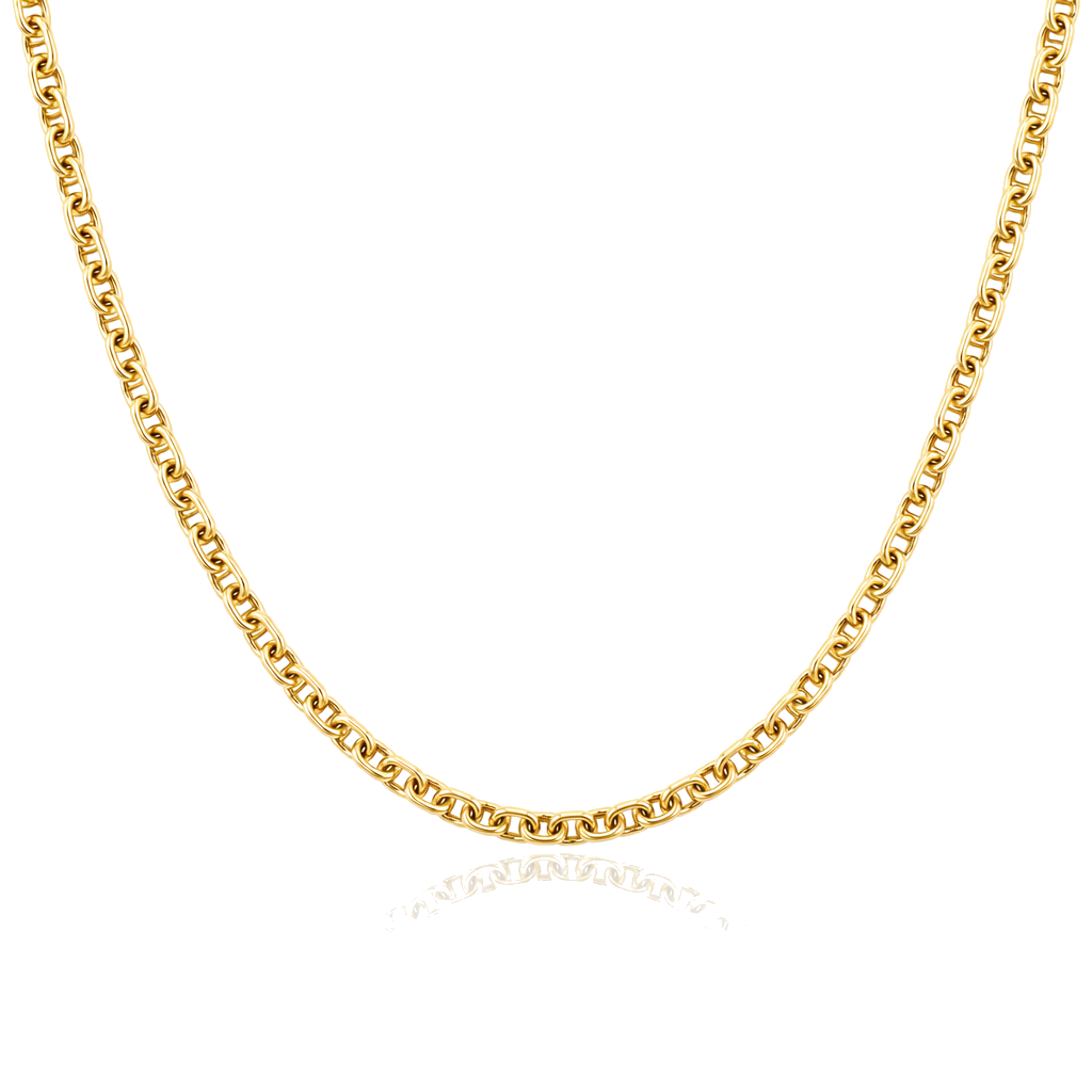 10K Gold 2mm Mariner Chain — 10K real gold jewelry from STF Diamonds, Los Angeles