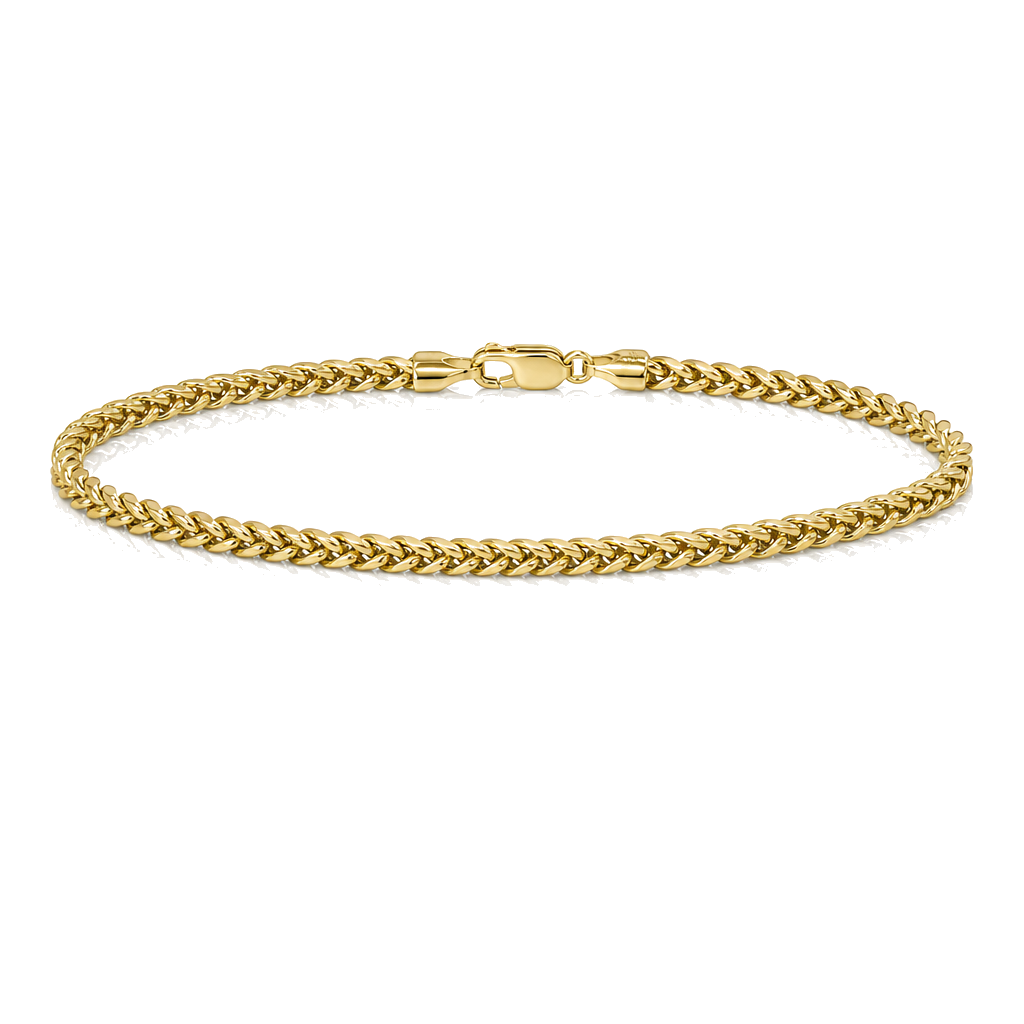 10K Gold 3.2mm Franco Bracelet — 10K real gold jewelry from STF Diamonds, Los Angeles