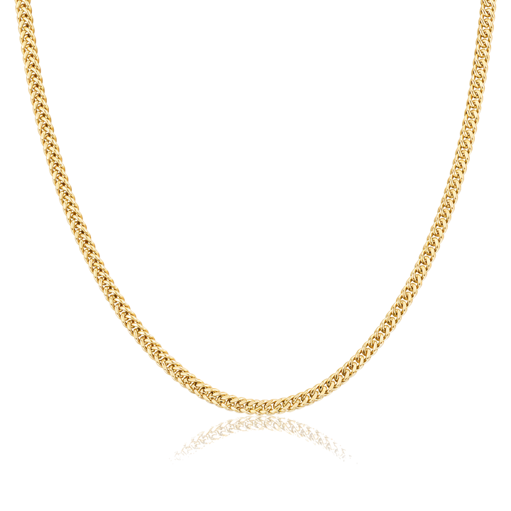 10K Gold 3.2mm Hollow Franco Chain — 10K real gold jewelry from STF Diamonds, Los Angeles