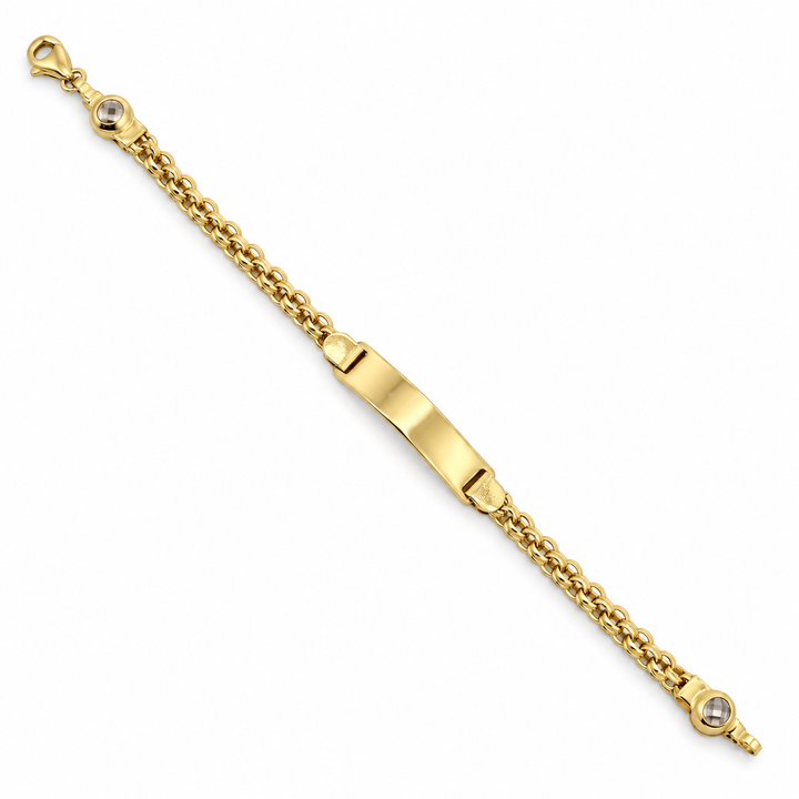 10K Yellow Gold 3.4mm Chino Link Baby ID Bracelet
