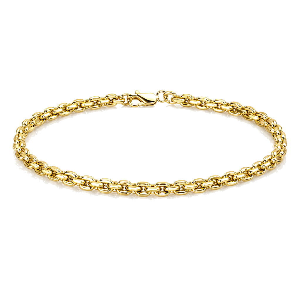 10K Gold 4.5mm Chino Link Bracelet — 10K real gold jewelry from STF Diamonds, Los Angeles
