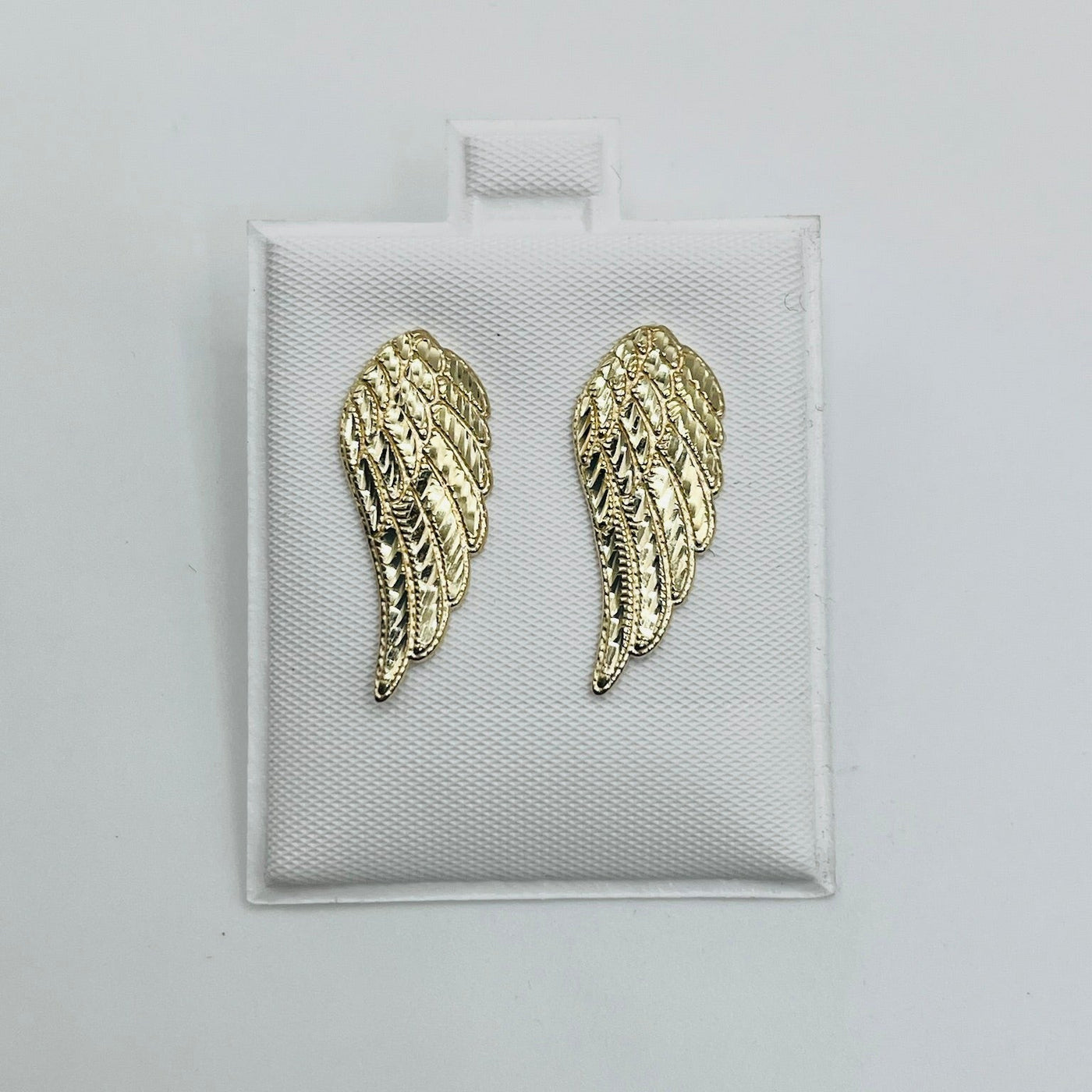 10K Yellow Gold Angel Wing Earrings