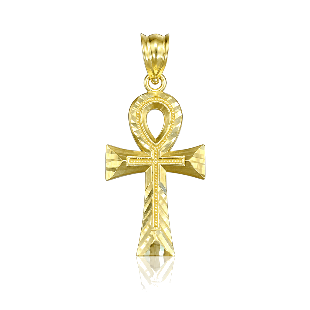 10K Gold Ankh Charm (sm) — 10K real gold jewelry from STF Diamonds, Los Angeles