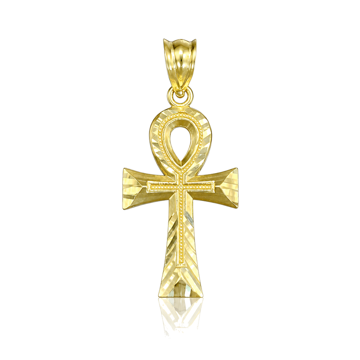 10K Gold Ankh Charm (sm) — 10K real gold jewelry from STF Diamonds, Los Angeles