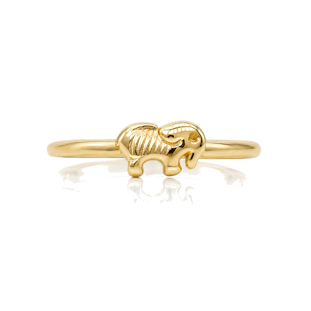 10K Gold Baby Elephant Ring — 10K real gold jewelry from STF Diamonds, Los Angeles