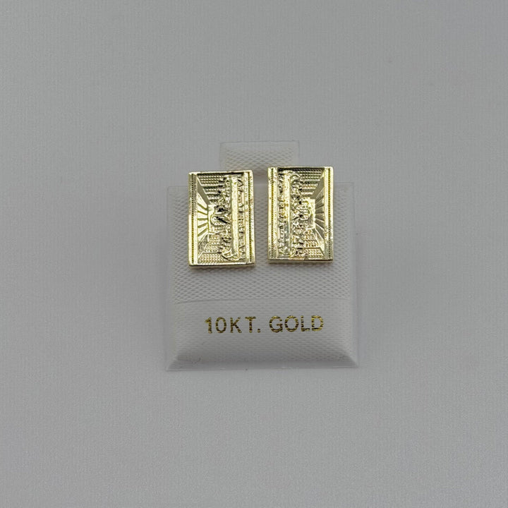 10K Yellow Gold Classic Last Supper Earrings (S)