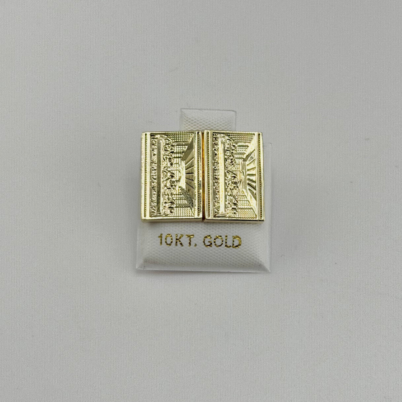 10K Yellow Gold Classic Last Supper Earrings (M)