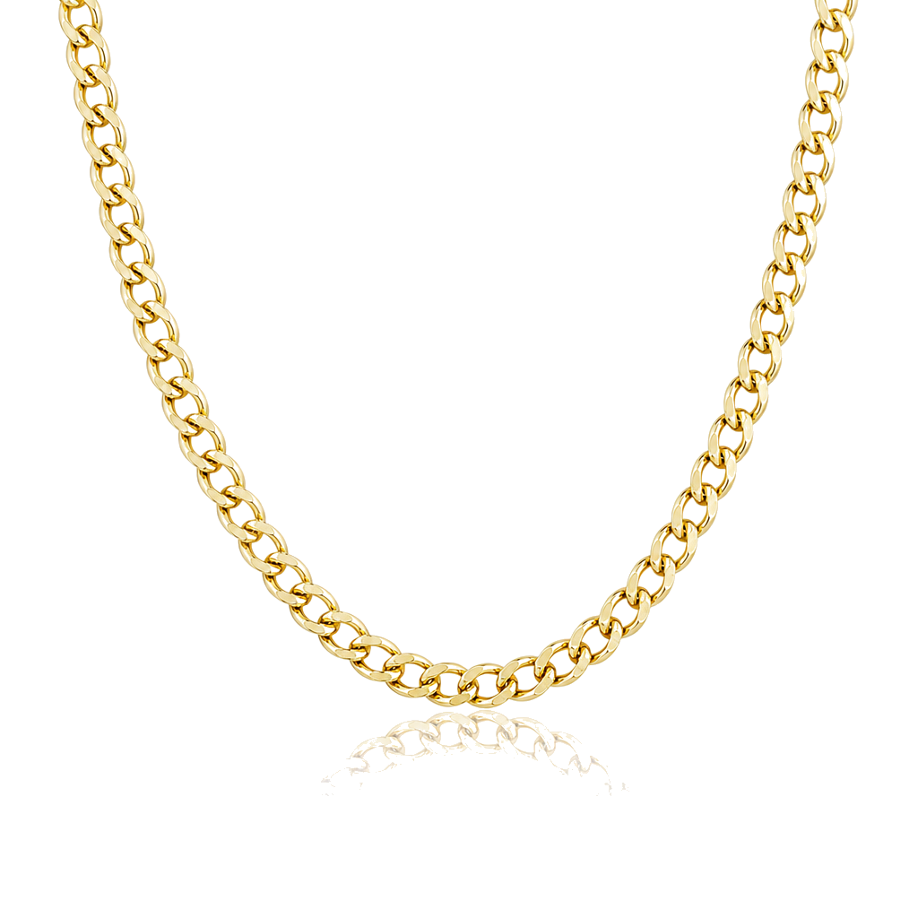 10K Gold Diamond-Cut 4.5mm Cuban Chain — 10K real gold jewelry from STF Diamonds, Los Angeles