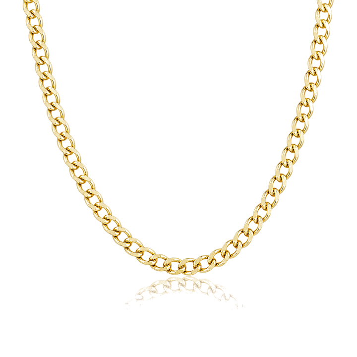 10K Gold Diamond-Cut 4.5mm Cuban Chain — 10K real gold jewelry from STF Diamonds, Los Angeles