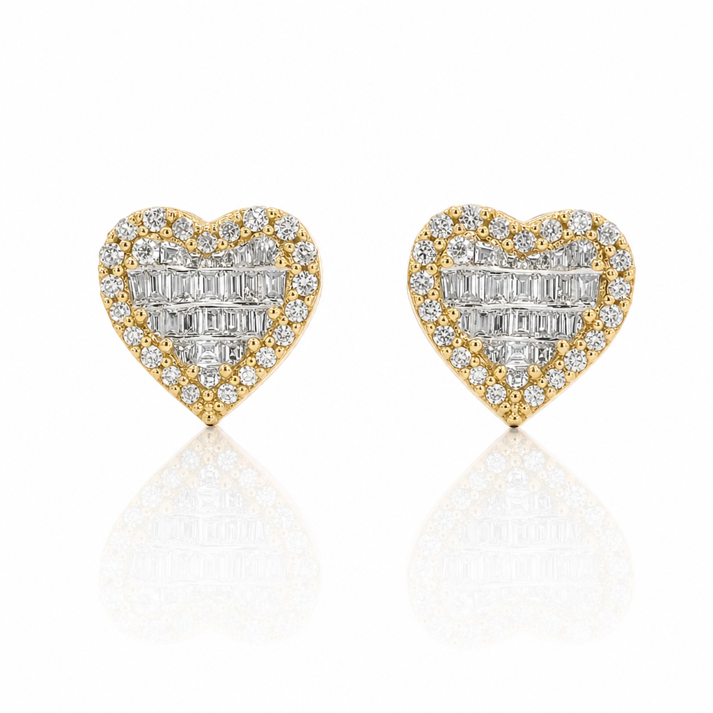 10K Gold Diamond ForeverFlame Earrings (Med.) — 10K real gold jewelry from STF Diamonds, Los Angeles