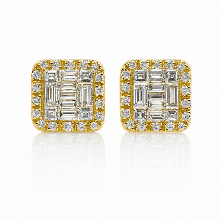 10K Gold Diamond Neo Earrings — 10K real gold jewelry from STF Diamonds, Los Angeles