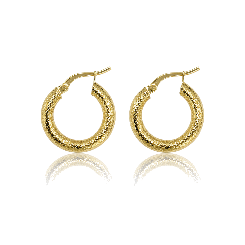 10K Gold Honey Hoops 18mm — 10K real gold jewelry from STF Diamonds, Los Angeles