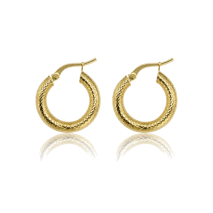 10K Gold Honey Hoops 18mm — 10K real gold jewelry from STF Diamonds, Los Angeles