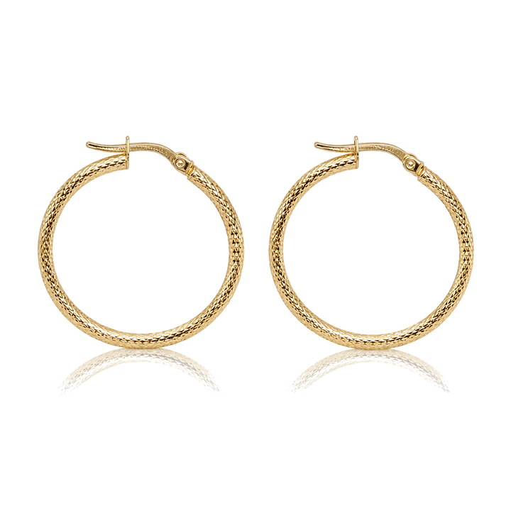 10K Gold Honey Hoops 24mm — 10K real gold jewelry from STF Diamonds, Los Angeles