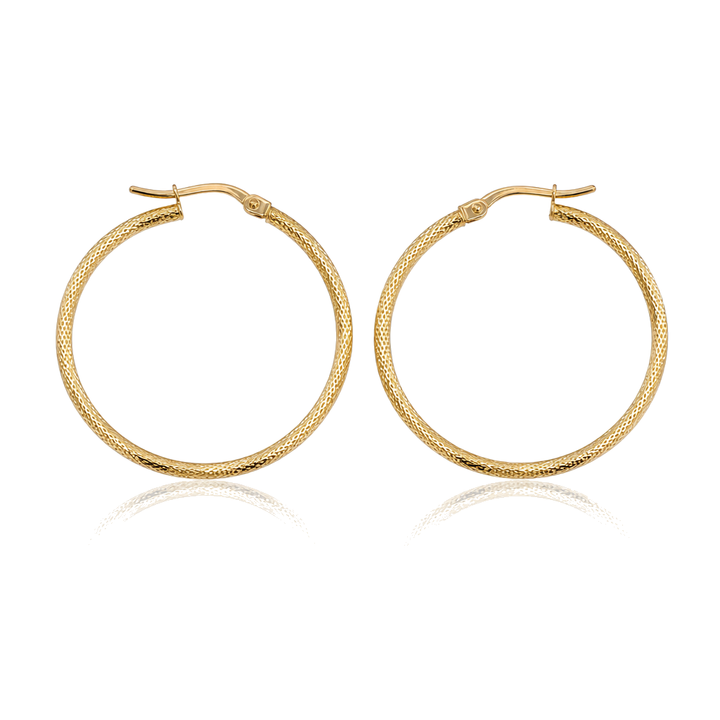 10K Gold Honey Hoops 34mm — 10K real gold jewelry from STF Diamonds, Los Angeles