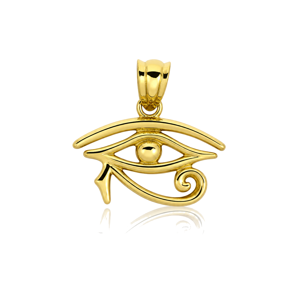 10K Gold Horus Evil Eye Charm — 10K real gold jewelry from STF Diamonds, Los Angeles