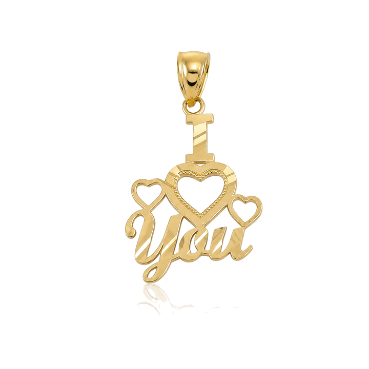 10K Gold In Love Dainty Charm — 10K real gold jewelry from STF Diamonds, Los Angeles