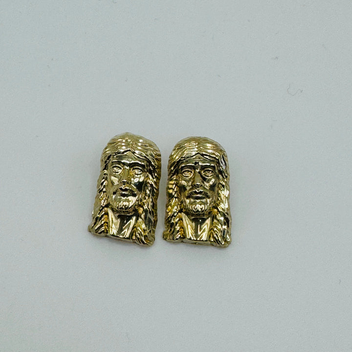 10K Yellow Gold Jesus Piece Earrings (L)