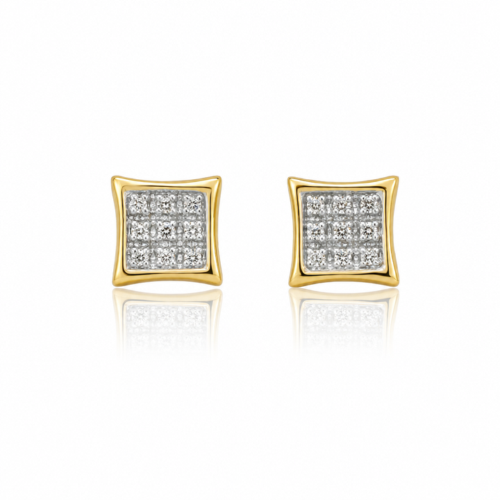 10K Gold Mini Diamond Kite Earrings 5mm — 10K real gold jewelry from STF Diamonds, Los Angeles