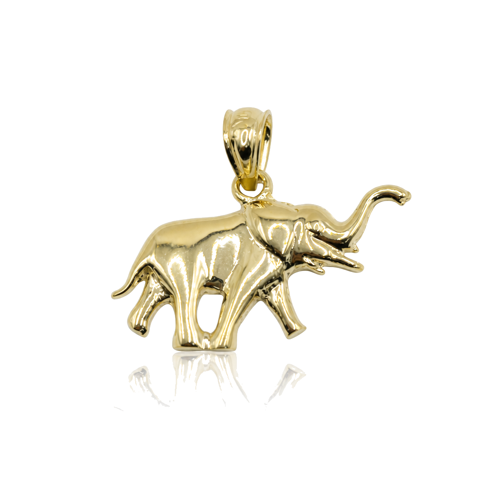 10K Gold Mini Elephant Charm — 10K real gold jewelry from STF Diamonds, Los Angeles